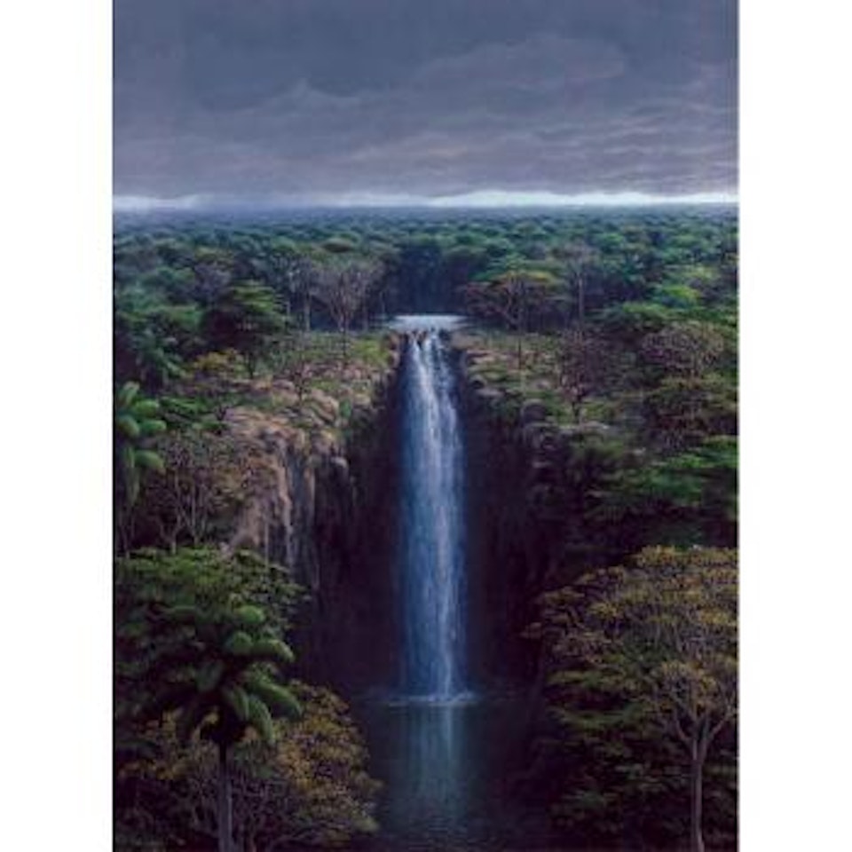 La lluvia y la cascada by Tomas Sanchez