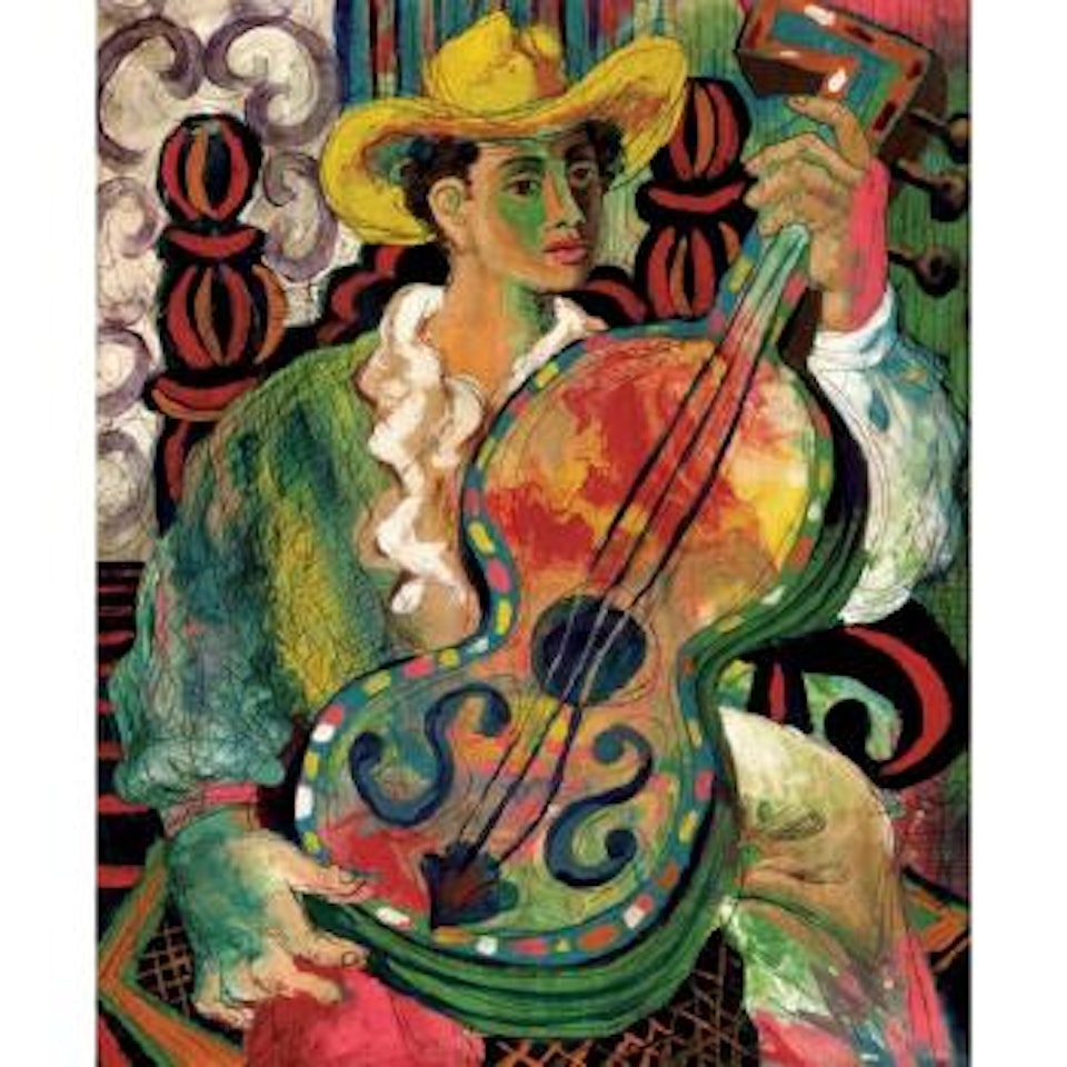 Guitar player by Mario Carreno