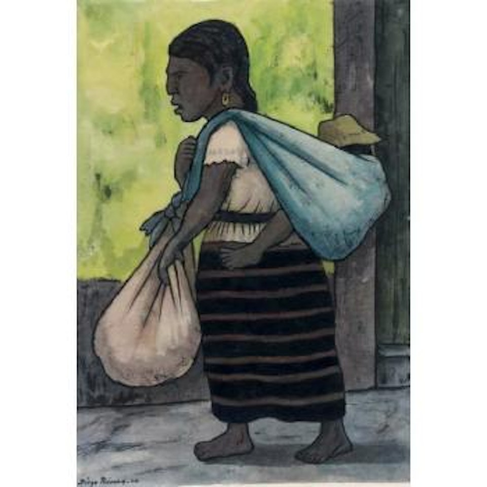 Mujer Cargando a su hijo by Diego Rivera
