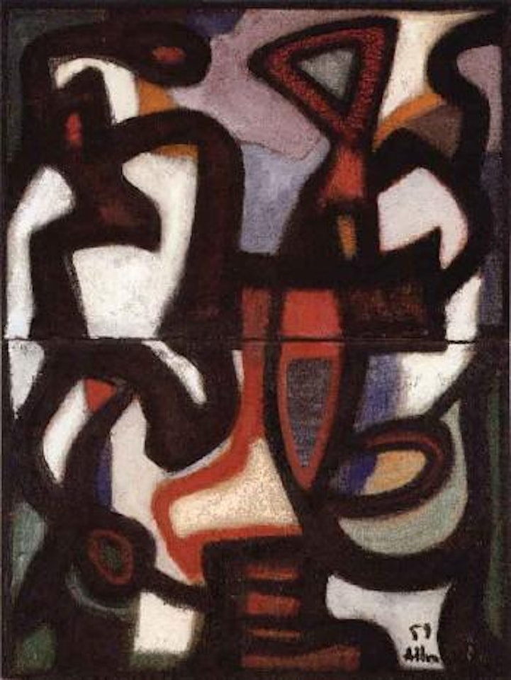 Diptyque vertical by Jean Atlan