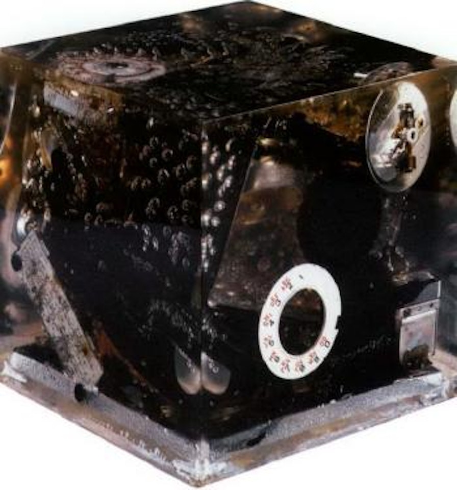 Cube telephone by Arman