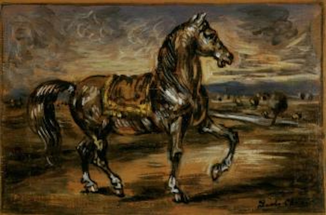 Cavallo in un paese by Giorgio de Chirico