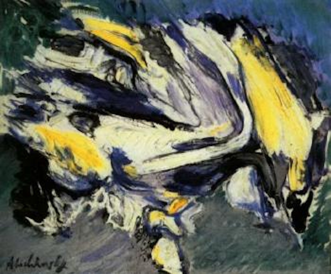 Virage au bleu by Pierre Alechinsky