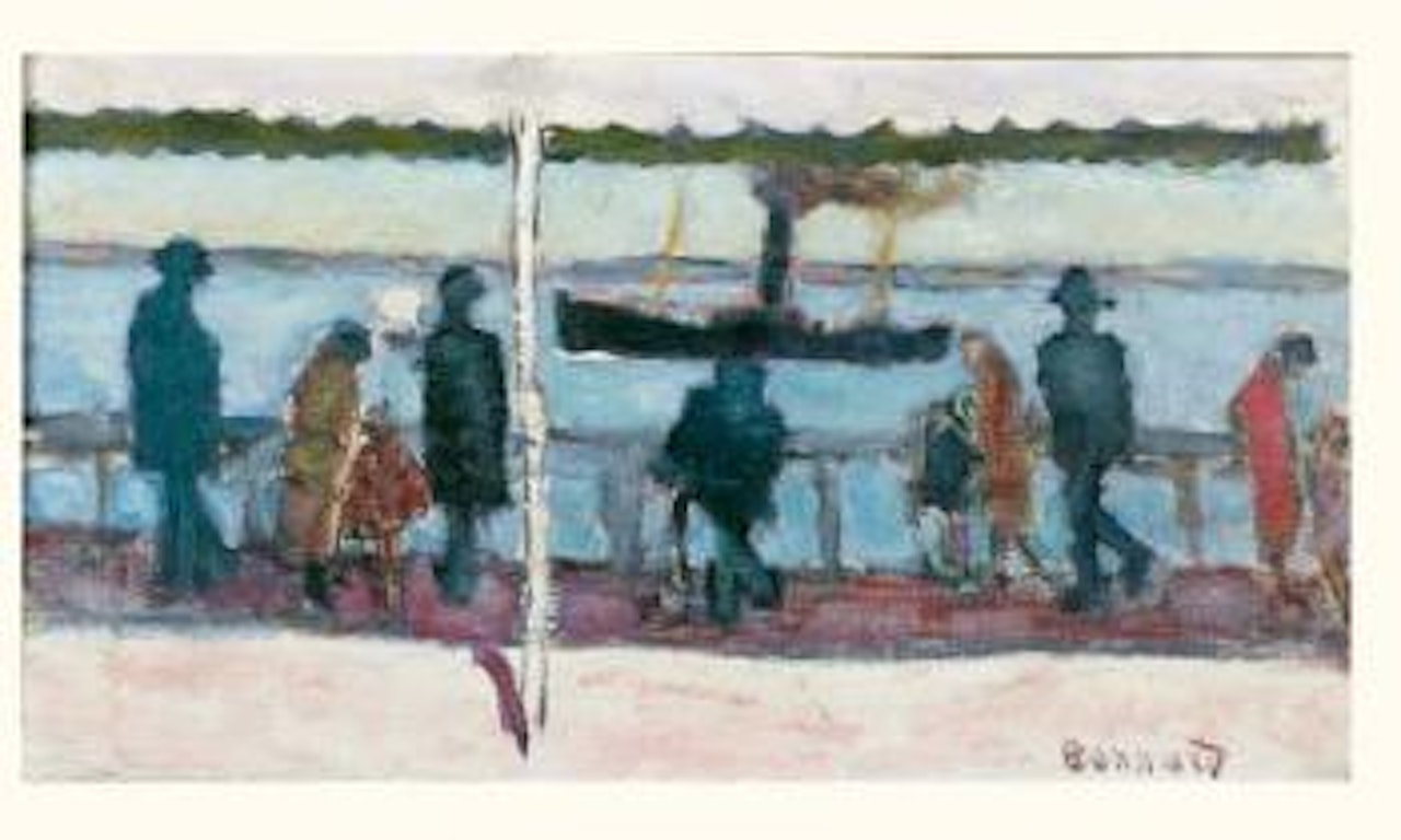 La promenade au bord de la riviere by Pierre Bonnard