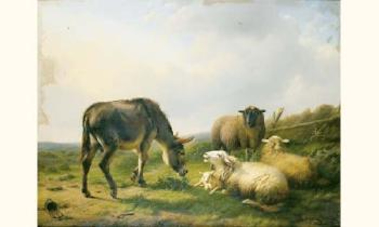 Dans la prairie by Eugène Joseph Verboeckhoven
