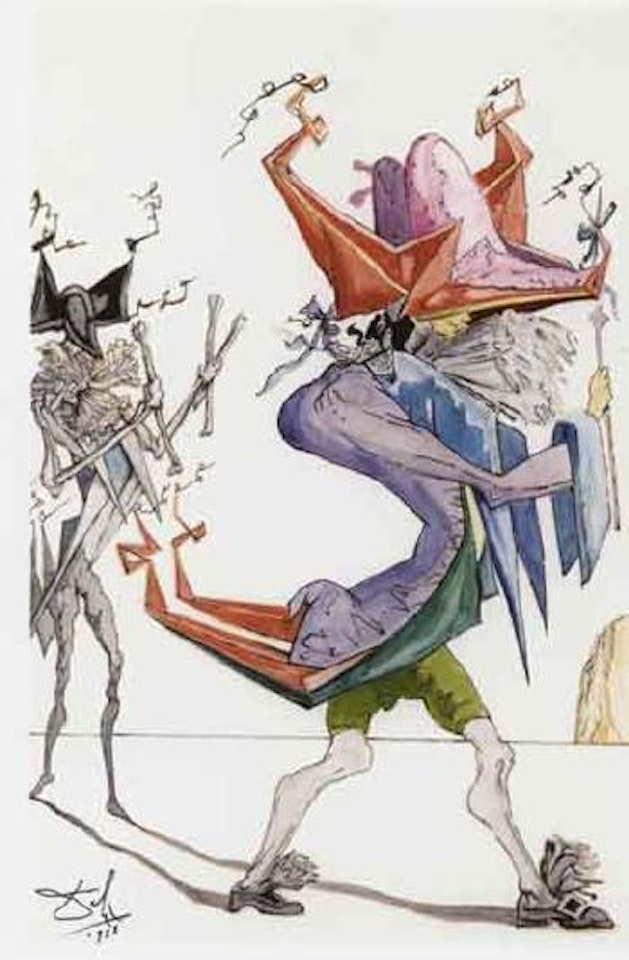Le corregidor Doneugenio de Zuniga et son Alguazil Garduna by Salvador Dali