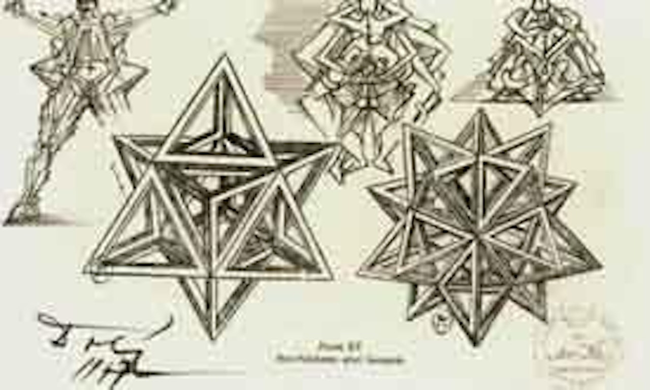 Plate XV, Star-Polyhedra after Leonardo by Salvador Dali