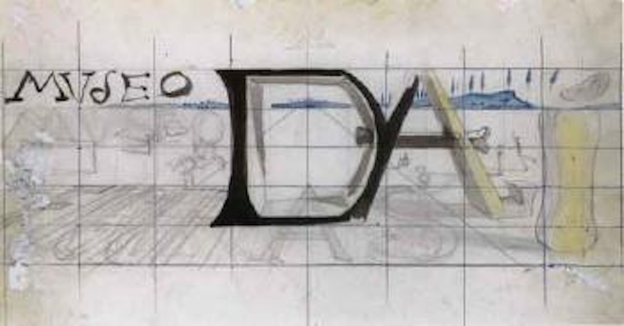 Museo Dali, maquette pour panneau publicitaire du musee de figueras by Salvador Dali
