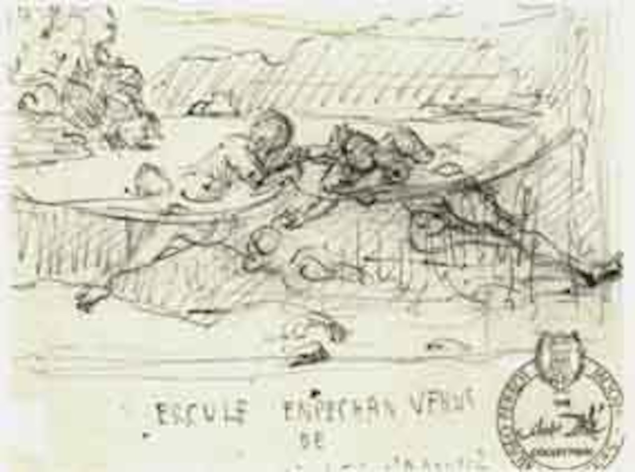 Etude pour le tableau by Salvador Dali