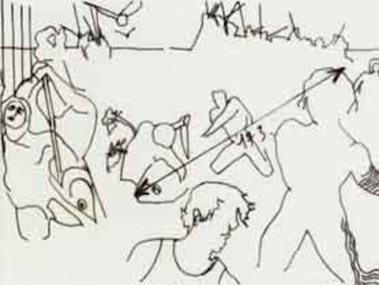 Etude de mise en place pour le tableau "La peche au Thon" by Salvador Dali