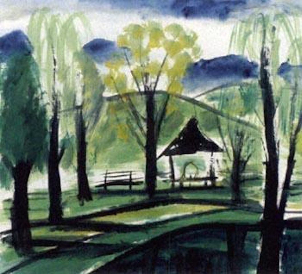 Park pavilion by Lin Fengmian