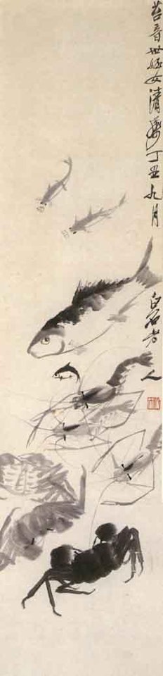 Fish, prawn and crab by Qi Baishi