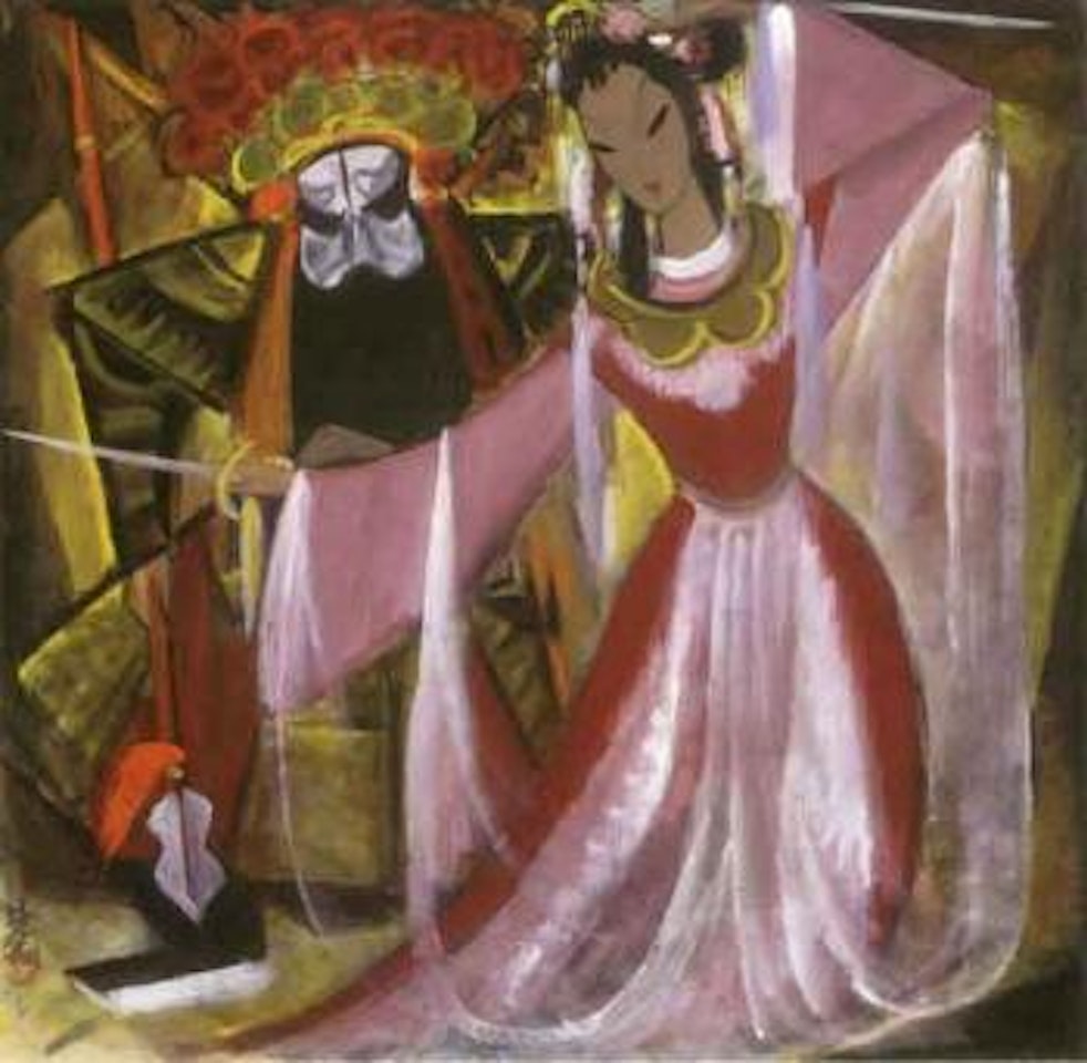 Opera figures by Lin Fengmian