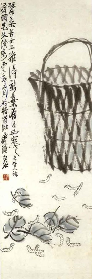 Silkworms by Qi Baishi