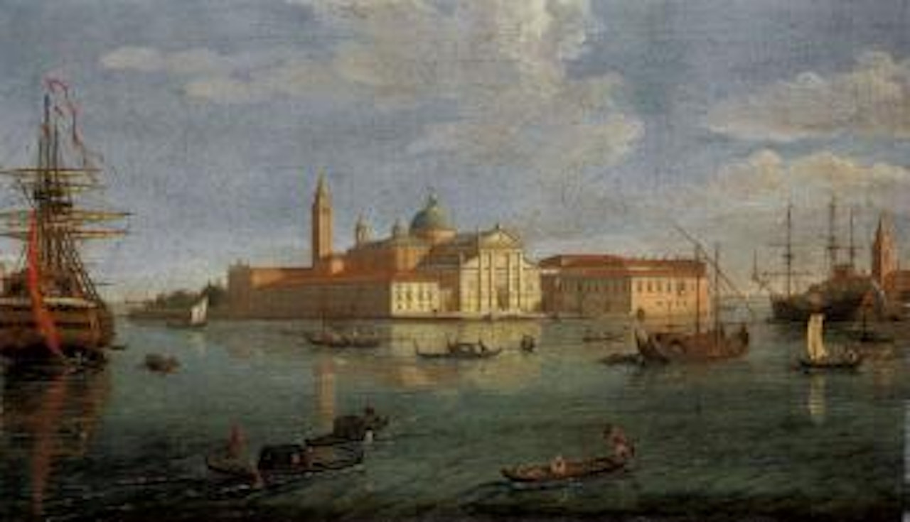Island of San Giorgio Maggiore, Venice. The entrance to the Grand Canal by Gaspar van Wittel