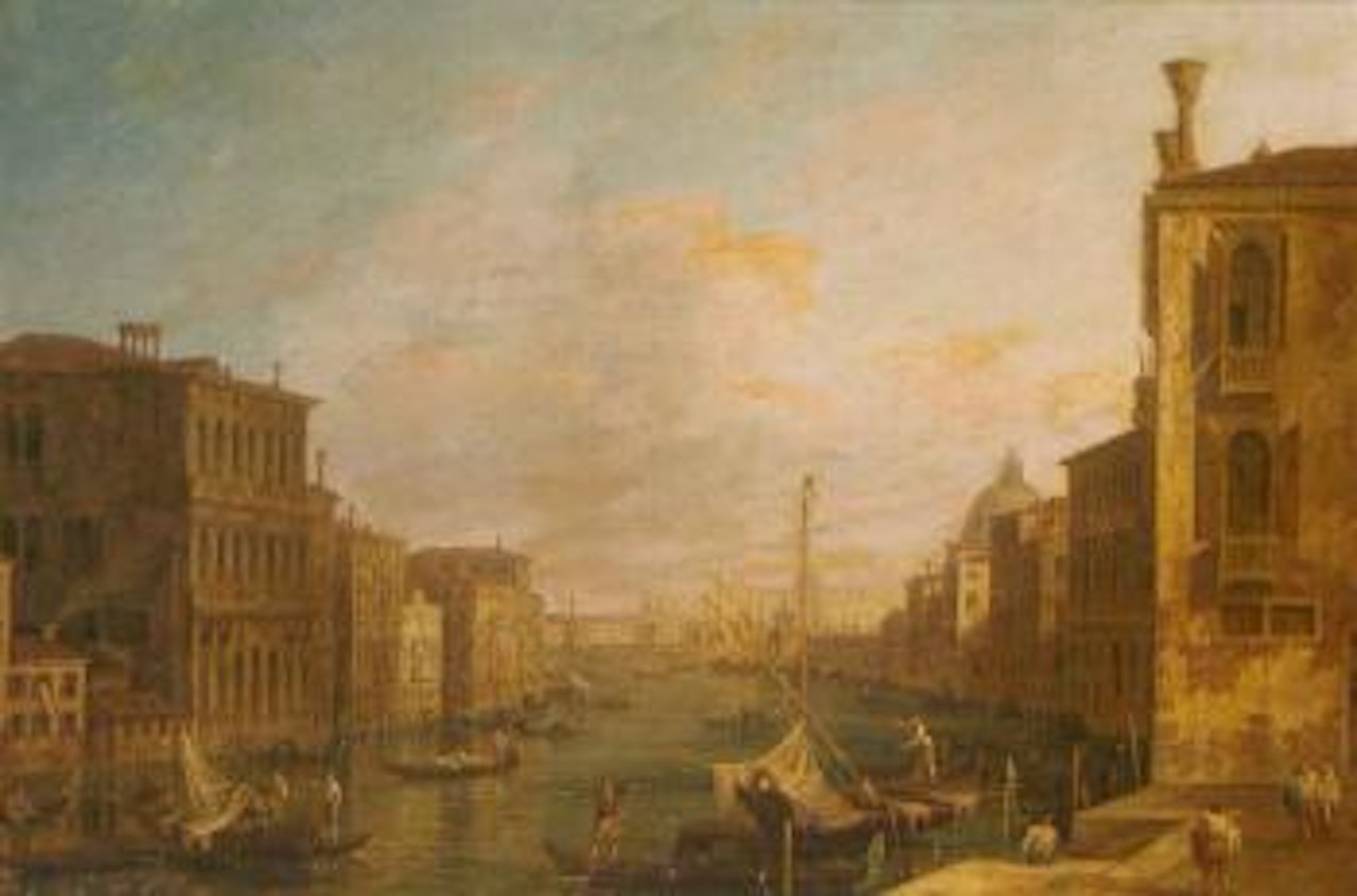 Grand Canal, Venice, looking east from Campo di S. Vio towards the Bacino by Canaletto
