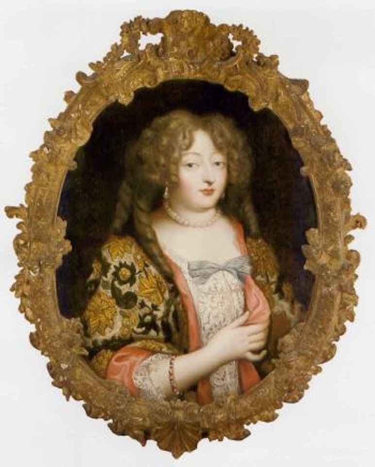 Portrait of a lady in pearl drop earrings, pearl necklace by Jacob Ferdinand Voet