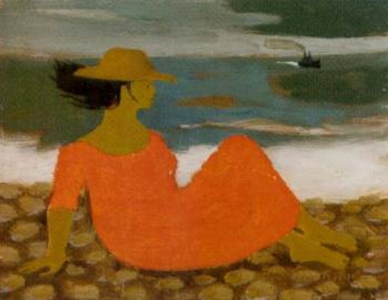 Red dress by Mary Fedden