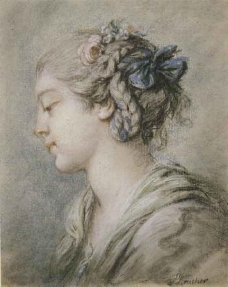 Portrait of a young girl by Francois Boucher