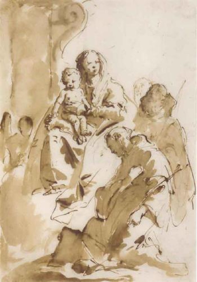 Madonna and Child with Saint Anthony of Padua kneeling and two other Saints by Giovanni Battista Tiepolo