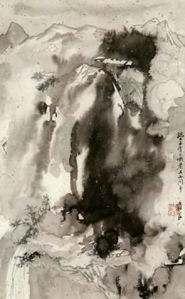 Snow covered mountains by Zhang Daqian
