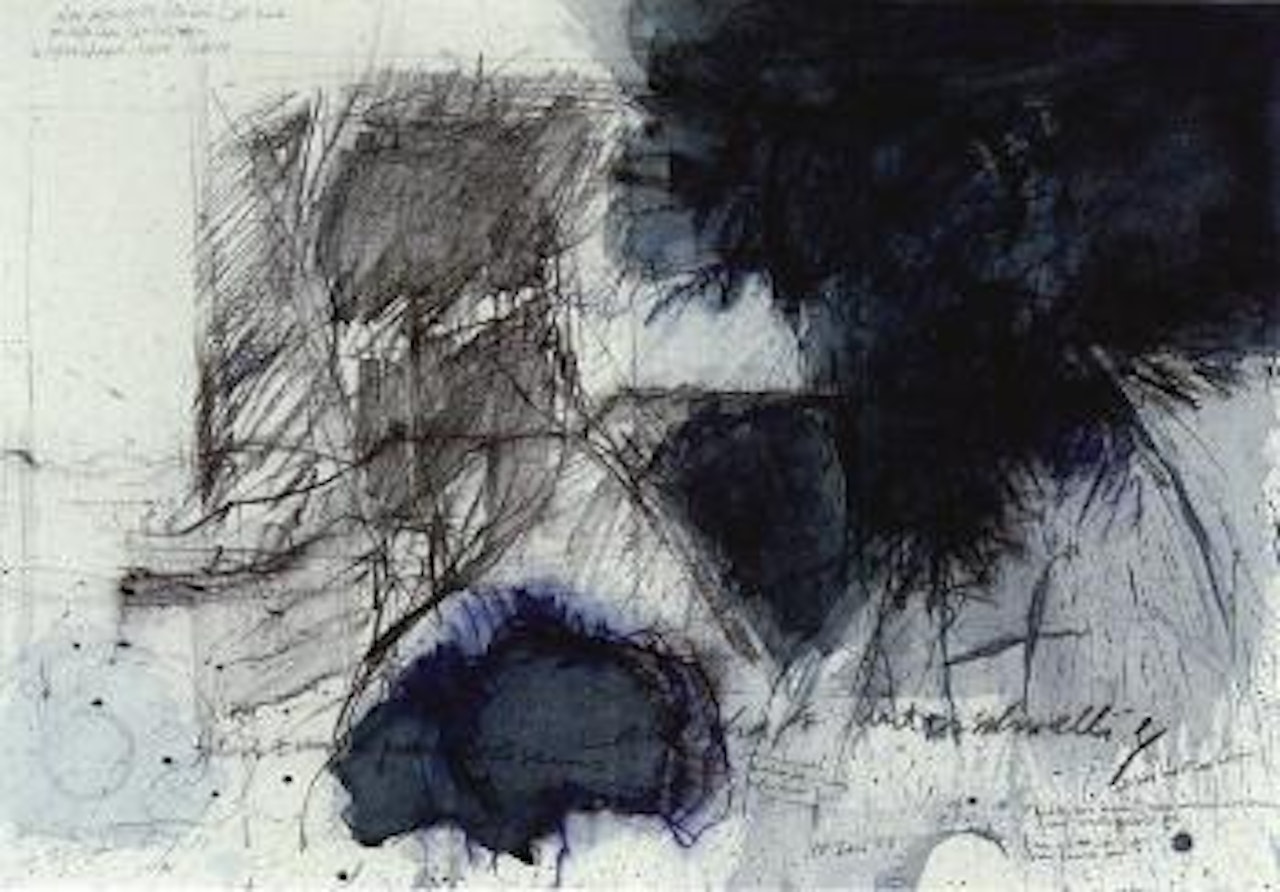 Large sketch sheet St Romain by Rolf Iseli