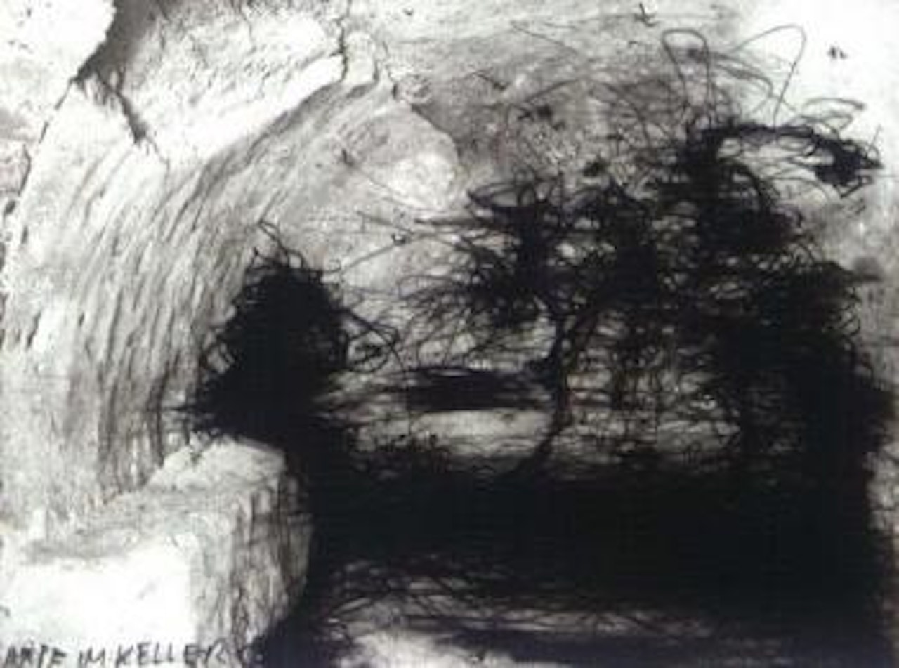 Fight in the cellar by Arnulf Rainer