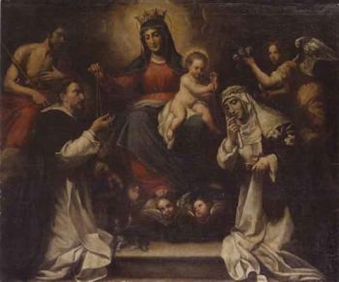 Madonna and Child with Saints Dominic, Catherine and John the Baptist by Domenico Fiasella