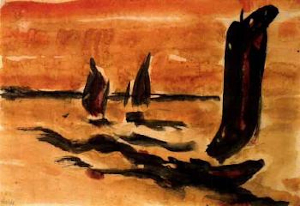 Three Chinese junks by Emil Nolde