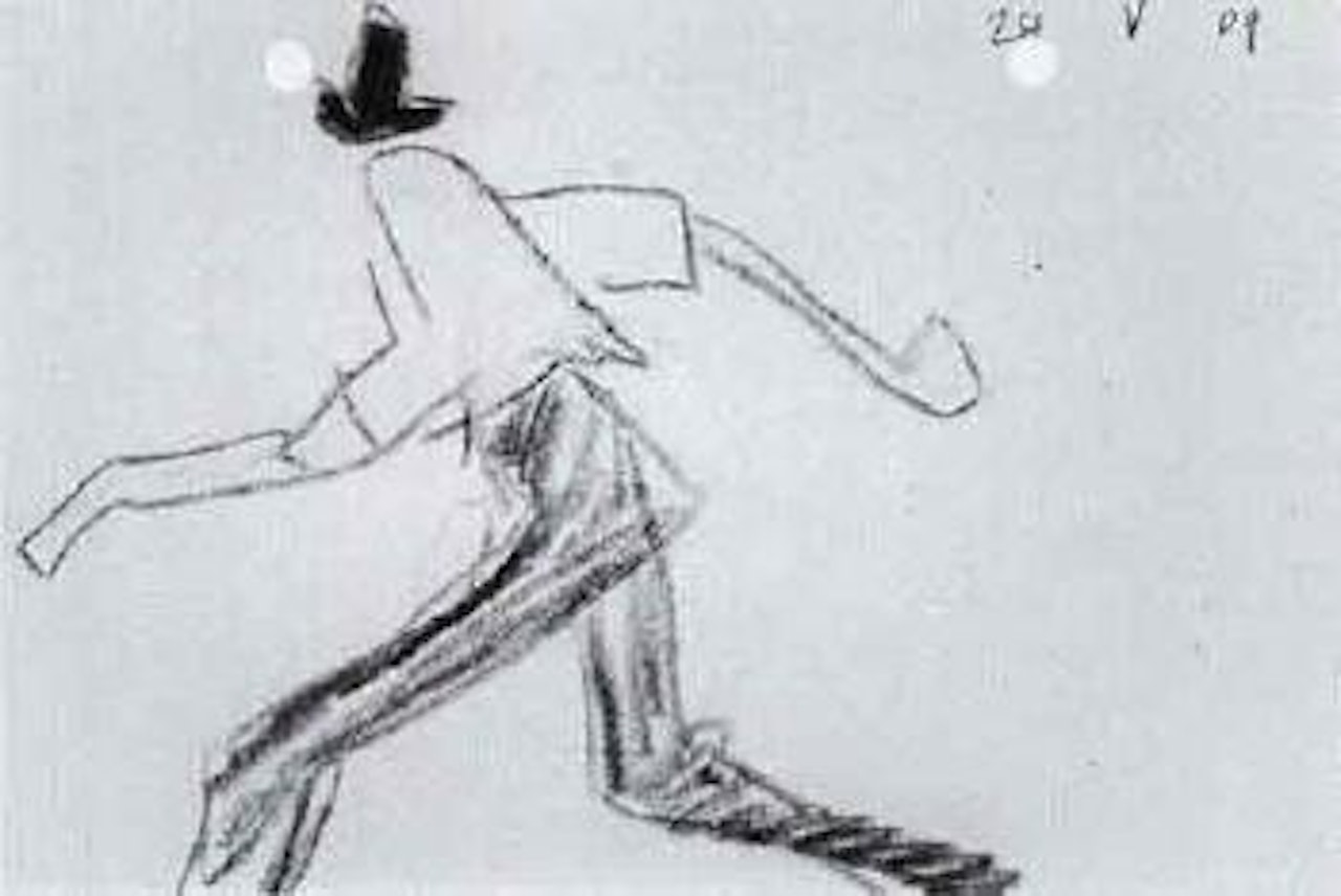 Man running by Lyonel Feininger