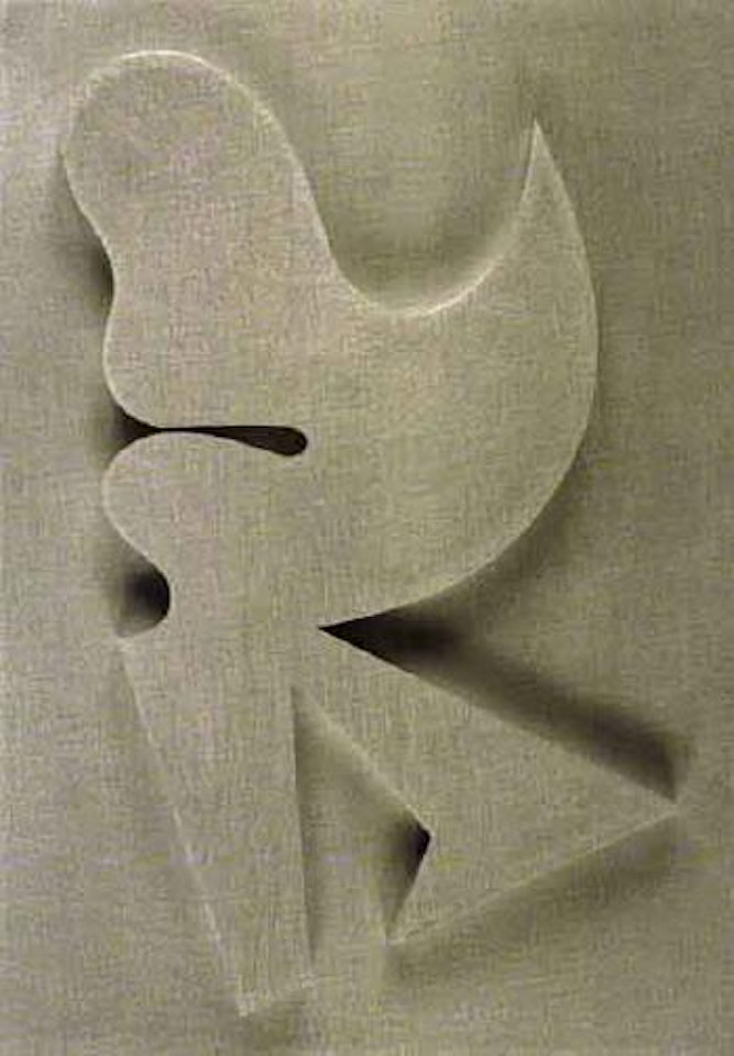 Relief concrete R by Jean Arp