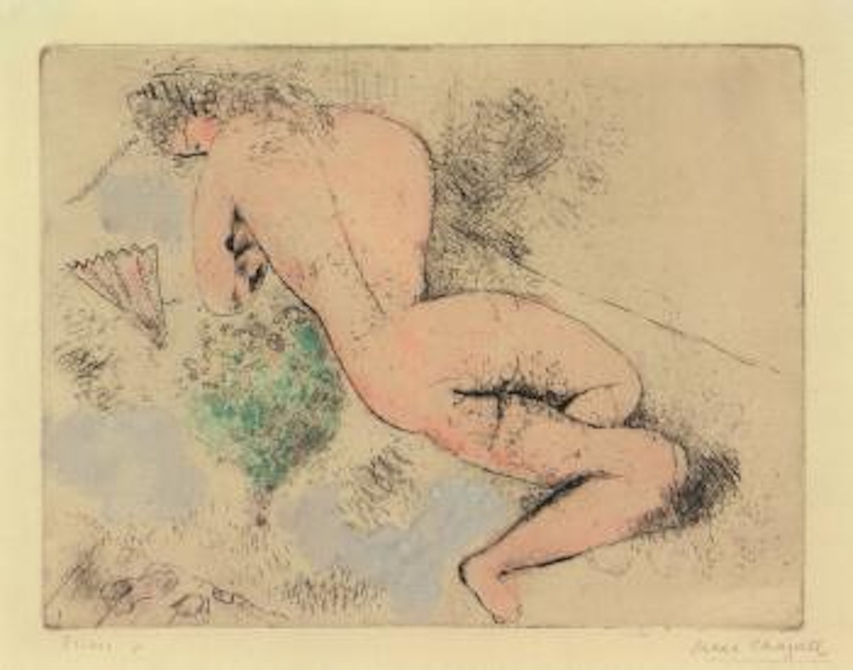 Nu a l'eventail by Marc Chagall