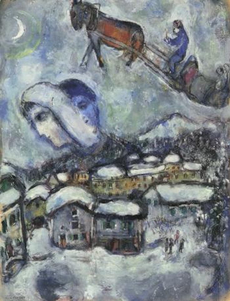 Le traineau sur Sils Maria by Marc Chagall