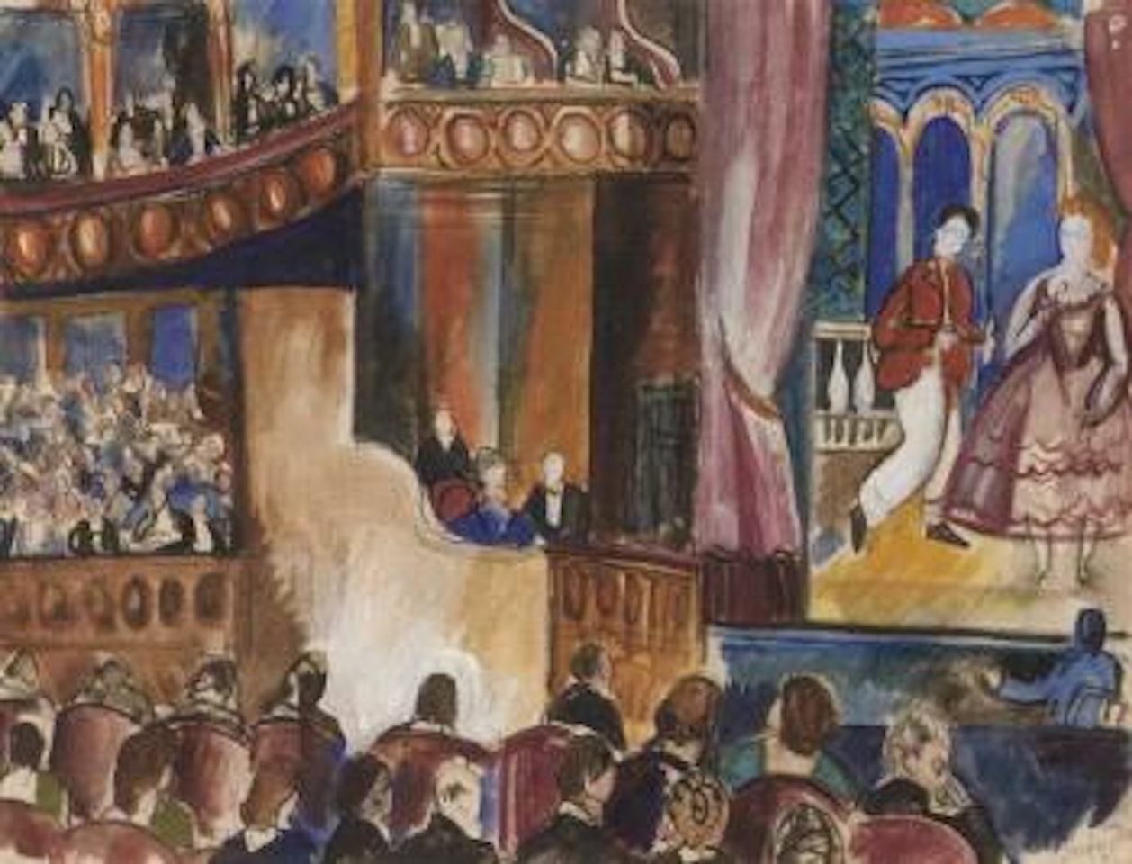 At the theatre by Jean Dufy