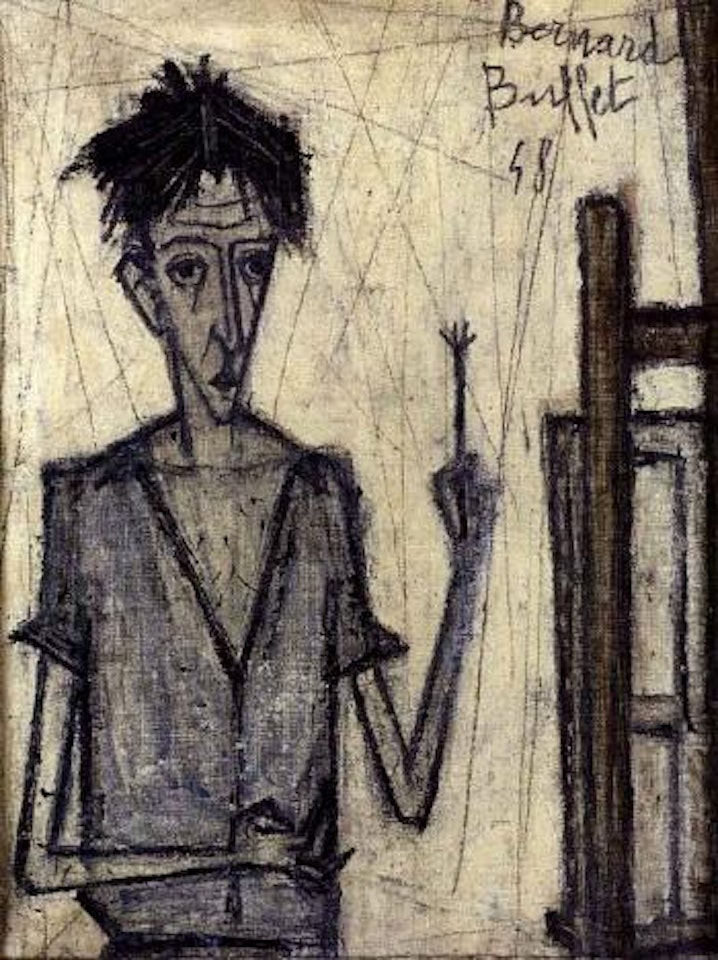 Autoportrait au chevalet by Bernard Buffet