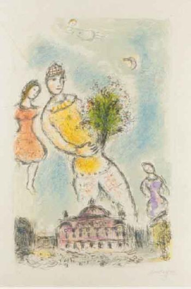 Dans le ciel de l'opera by Marc Chagall