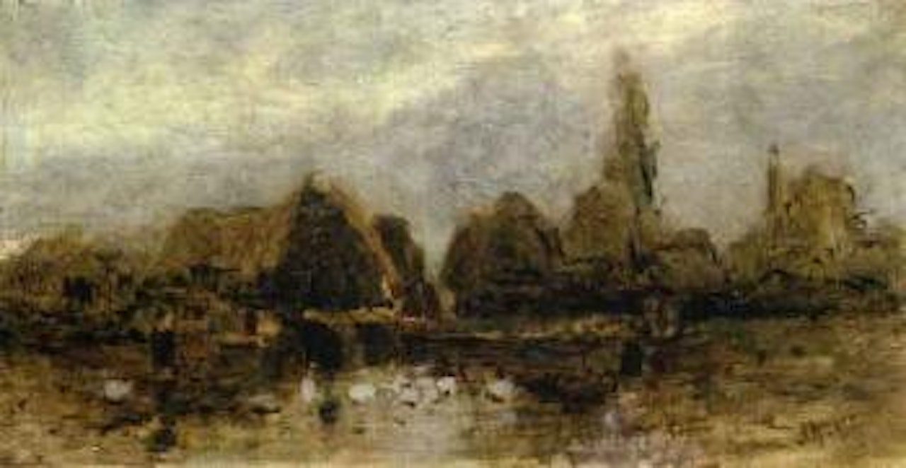 Landscape in summer by Géza Meszöly