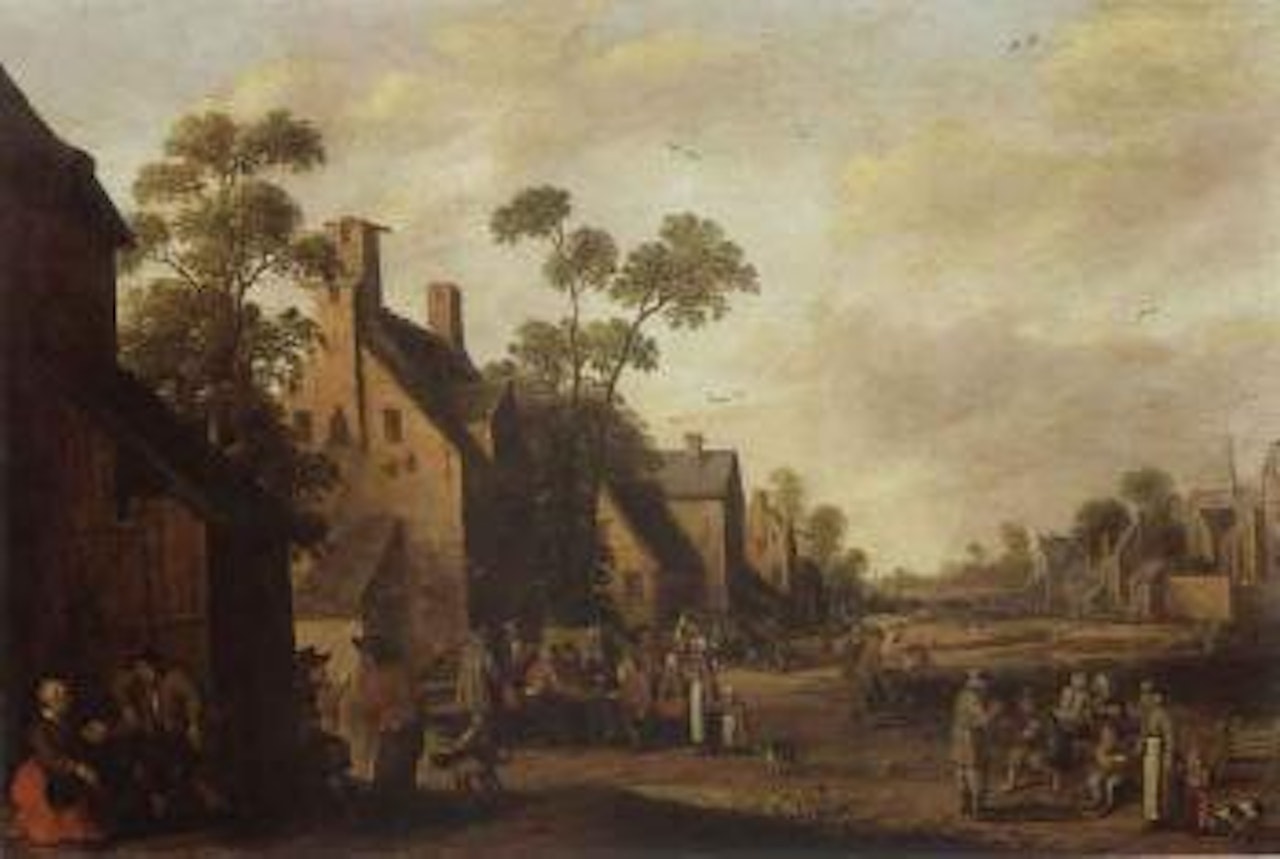 La rue d'un village Flamand by Joost Cornelisz Droochsloot