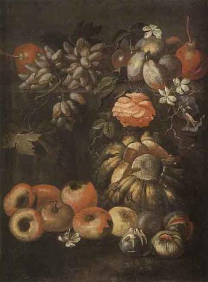 Nature morte de fruits et de fleurs by Michele Pace del Campidoglio