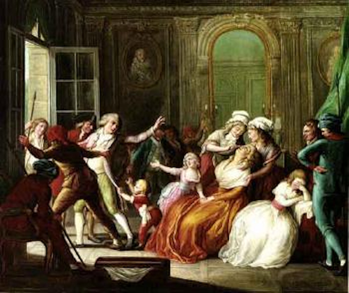 Les adieux d'un aristocrate. Le proces de Marie-Antoinette by French School