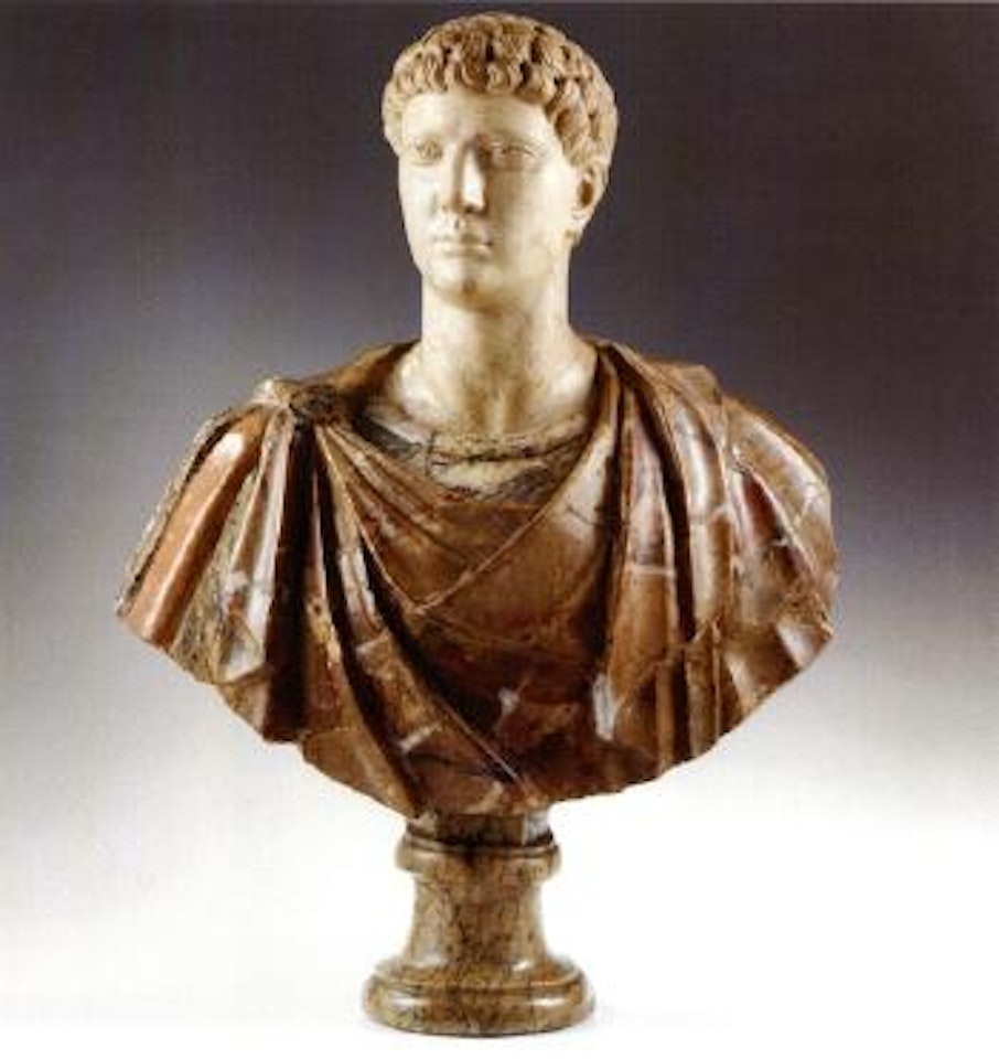 Bust of Roman emperor by Italian School
