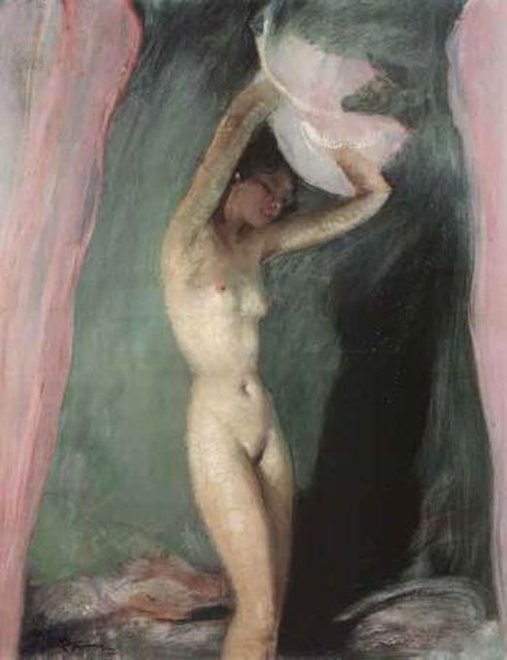 Jeune femme enlevant sa chemise by Jean Gabriel Domergue