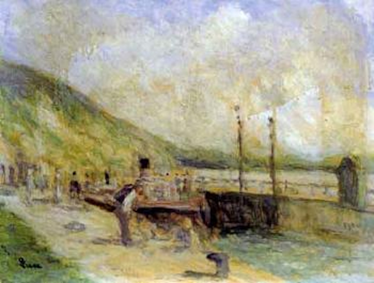 Promeneurs au bord du lac by Maximilien Luce