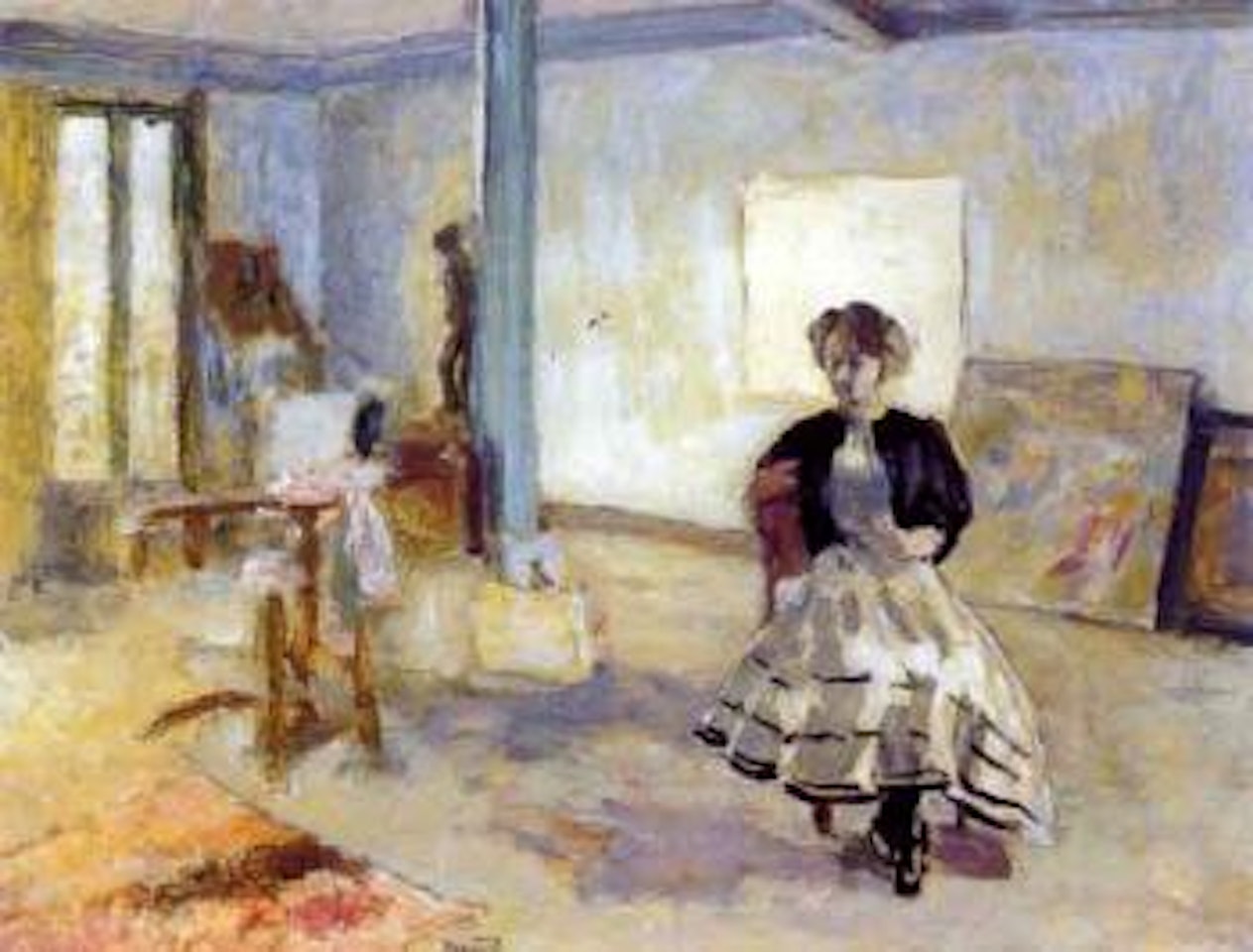 Femme assis dans l'atelier by Pierre Bonnard