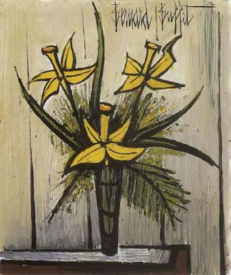 Bouquet de fleurs jaunes by Bernard Buffet