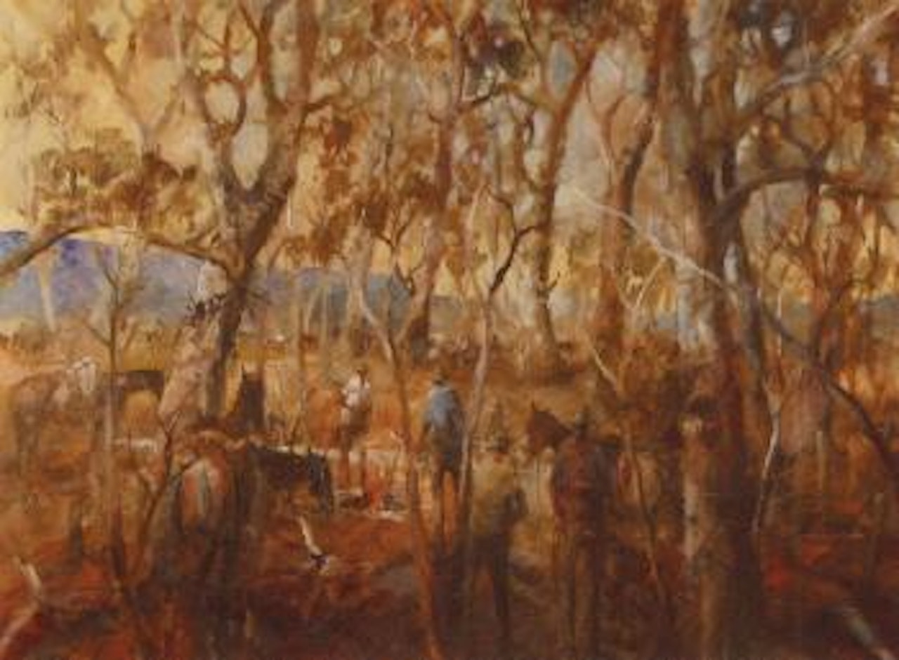 Boiling up - the cattle camp by Hugh Sawrey