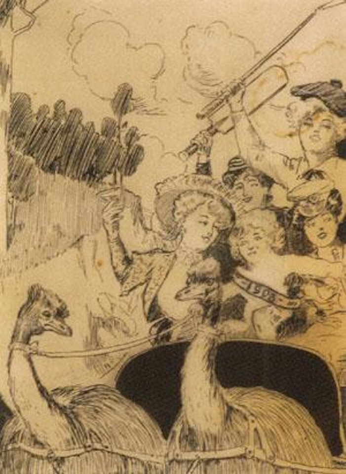 Celebration of Suffragettes 1908 by Norman Alfred Williams Lindsay