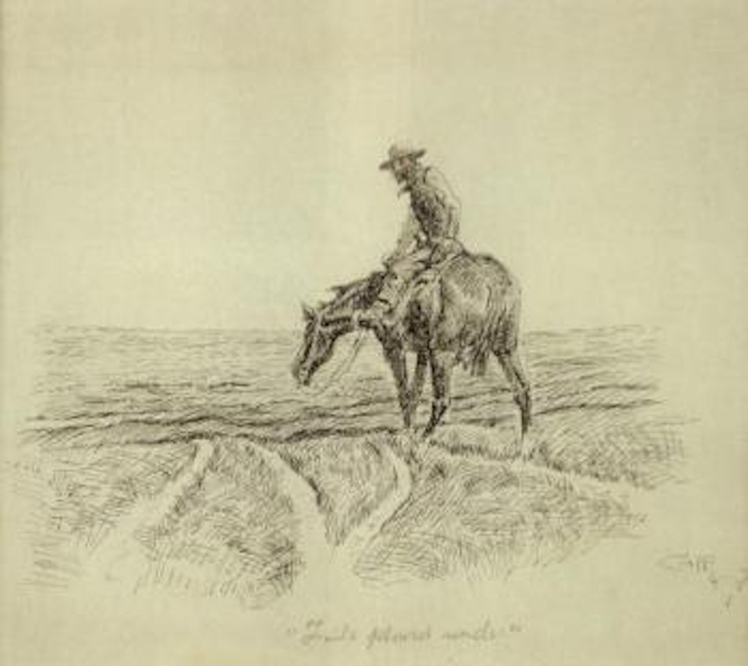 Trails plowed under by Charles M Russell