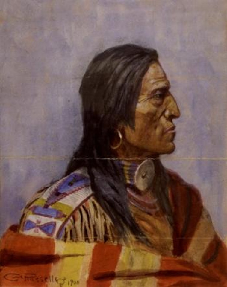 Portrait of a Blackfoot by Charles M Russell