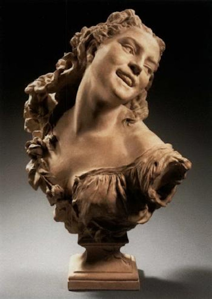 Bust of Bacchante with roses by Jean-Baptiste Carpeaux